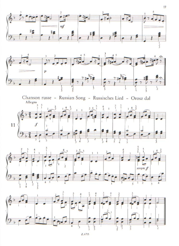 Jugendalbum für Klavier op. 39